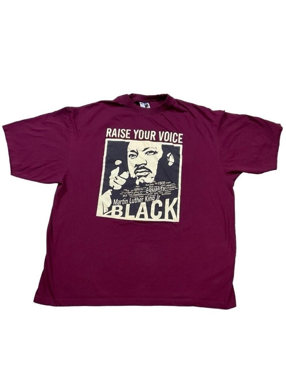 Martin Luther King Raise Your Voice Phat Doc Size 4 XL -shirt 100% cotton